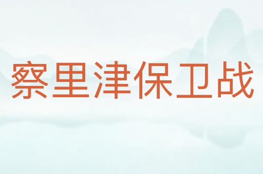 察里津保卫战