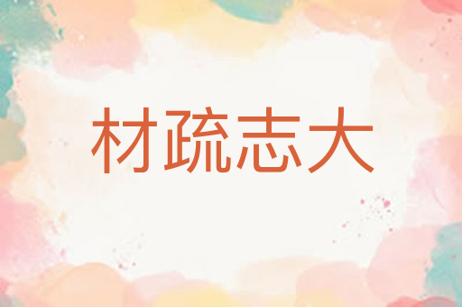 材疏志大