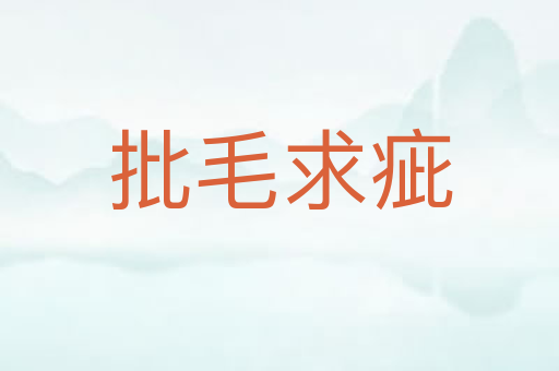 批毛求疵