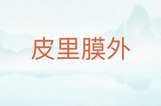 皮里膜外