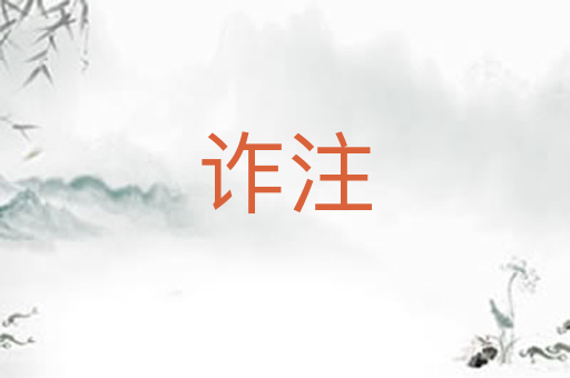 诈注
