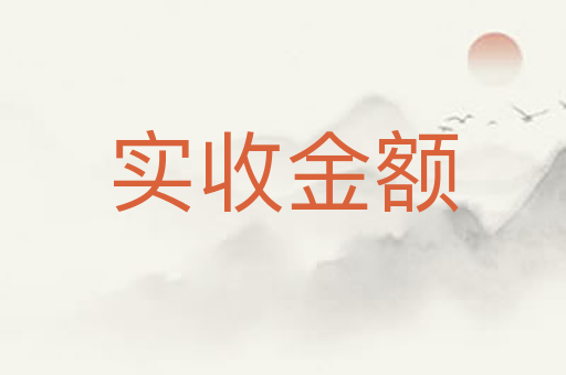 实收金额