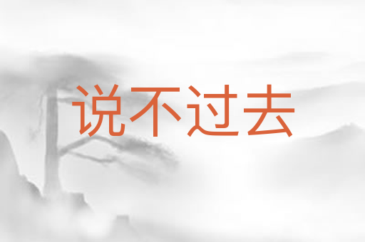 说不过去