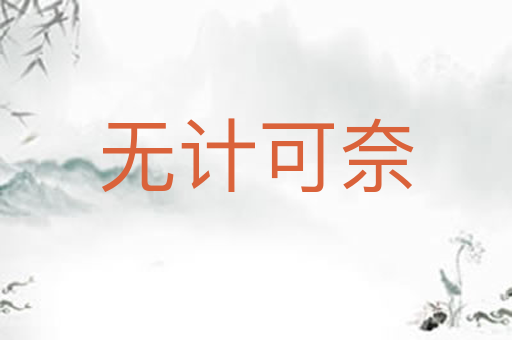 无计可奈