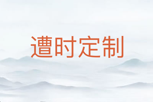 遭时定制