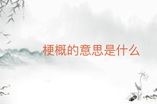 梗概的意思是什么