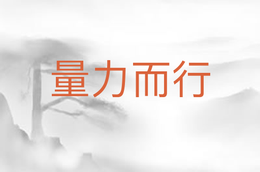 量力而行