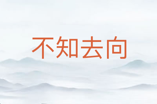 不知去向