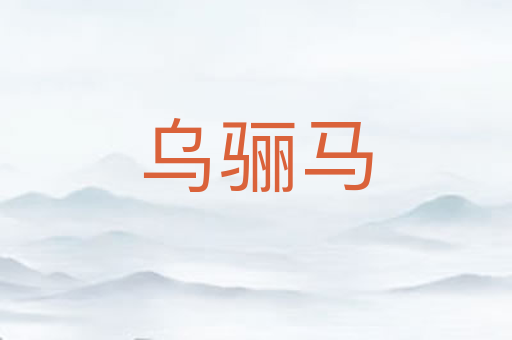 乌骊马