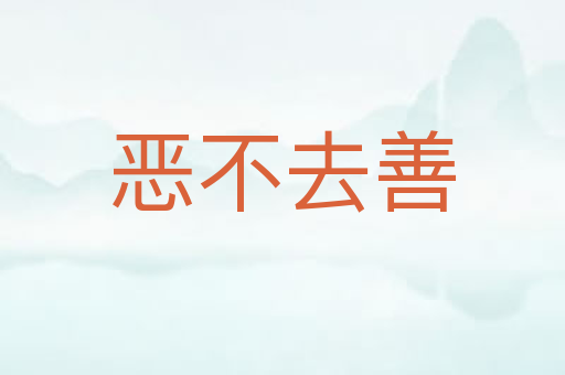 恶不去善