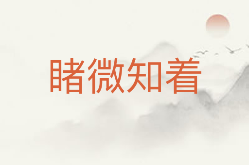 睹微知着