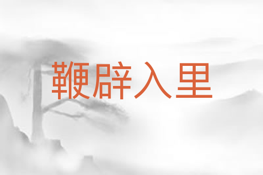 鞭辟入里