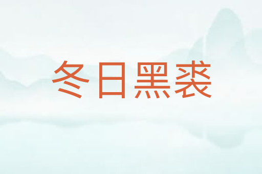 冬日黑裘