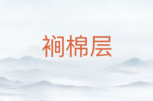 裥棉层