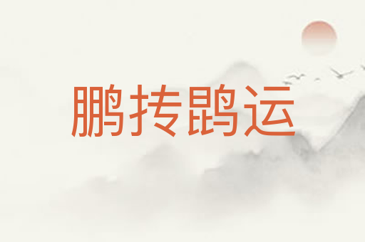 鹏抟鹍运