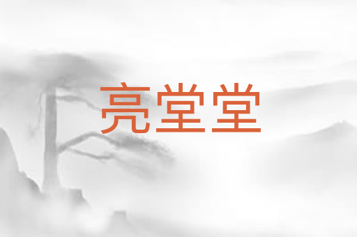 亮堂堂