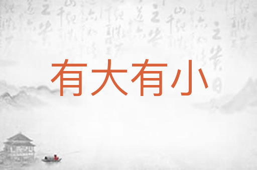 有大有小