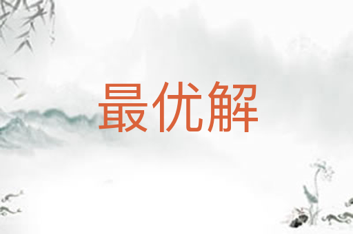 最优解