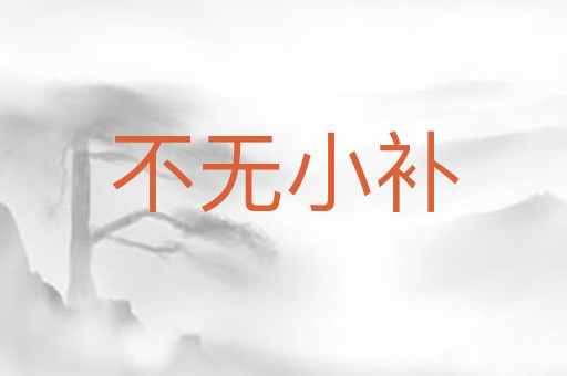 不无小补