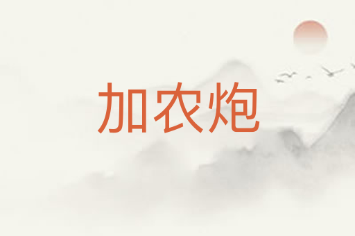 加农炮