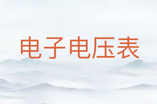 电子电压表