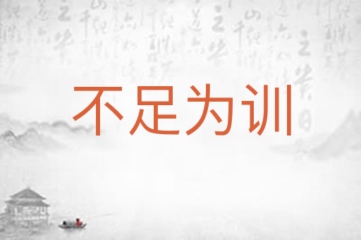 不足为训