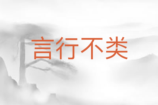 言行不类
