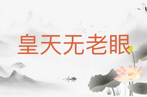 皇天无老眼