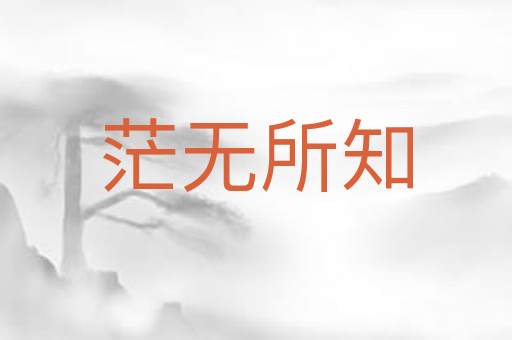 茫无所知