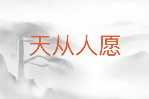 天从人愿