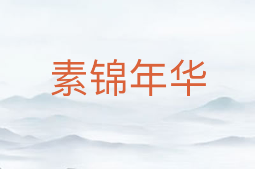 素锦年华