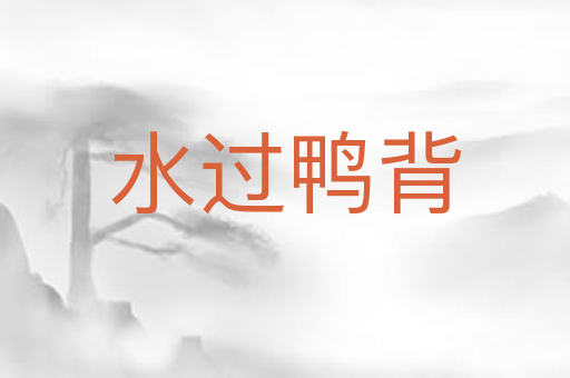 水过鸭背