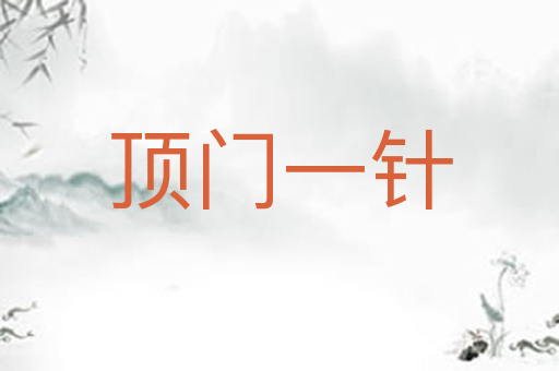 顶门一针