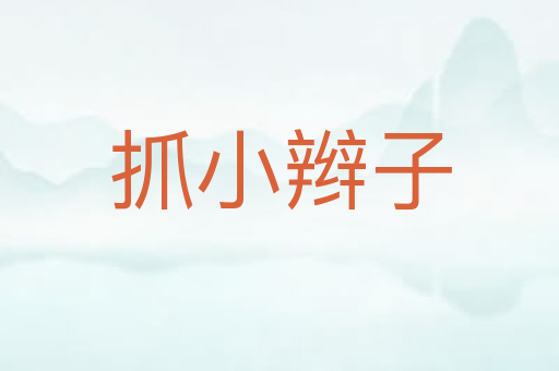 抓小辫子