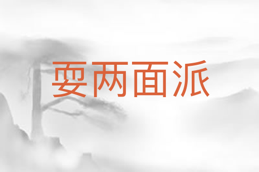 耍两面派