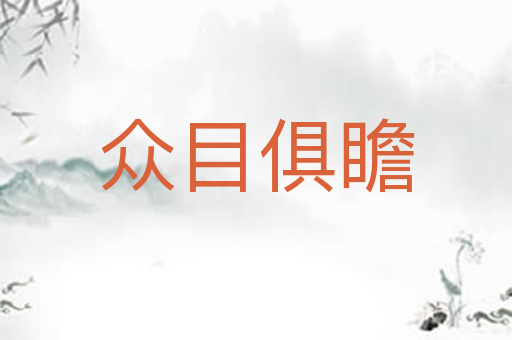 众目俱瞻