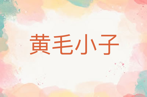 黄毛小子
