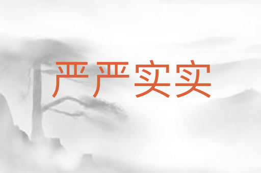 严严实实