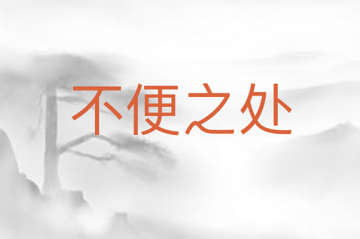 不便之处