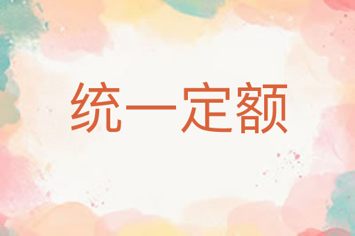 统一定额