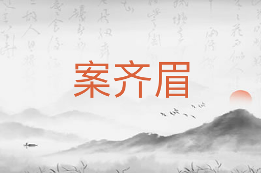 案齐眉