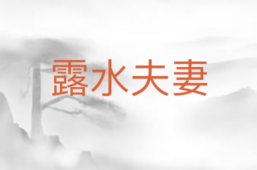 露水夫妻