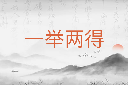 一举两得
