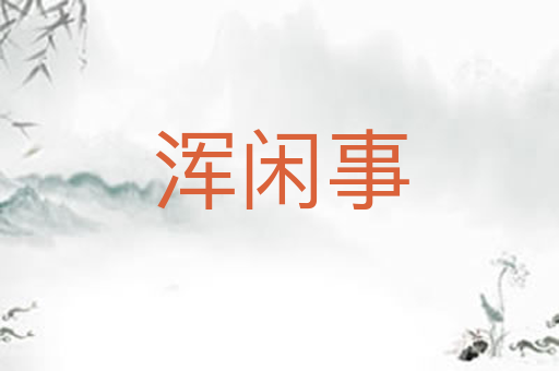 浑闲事