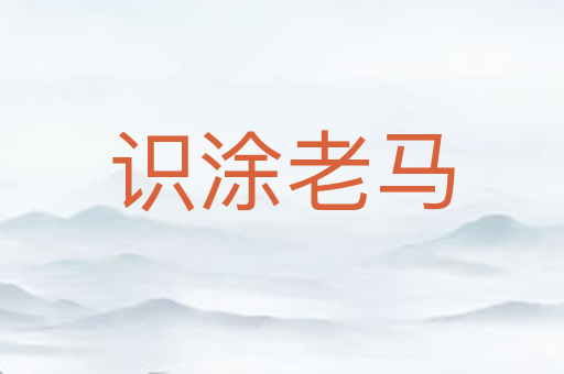 识涂老马