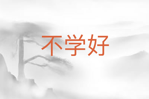 不学好