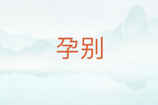 孕别