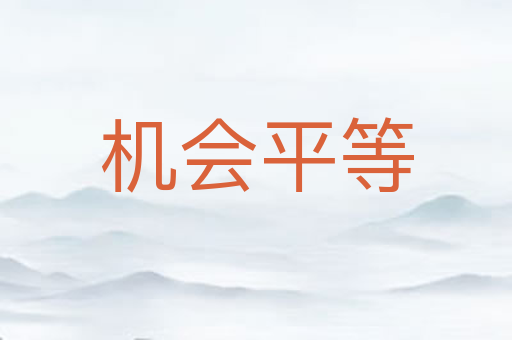 机会平等