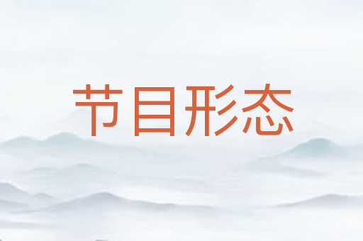 节目形态