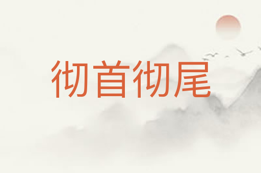 彻首彻尾